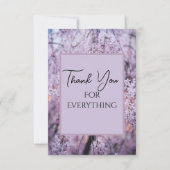 Thank You For Everything薄紫フローラSpringtime サンキューカード (正面)