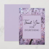 Thank You For Everything薄紫フローラSpringtime サンキューカード (正面/裏面)