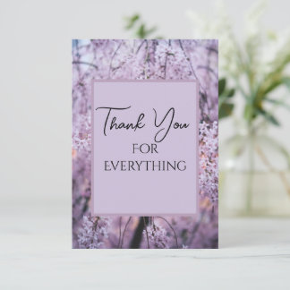 Thank You For Everything薄紫フローラSpringtime サンキューカード