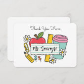 Thank You For Everything - Teaching Assistant サンキューカード (正面/裏面)