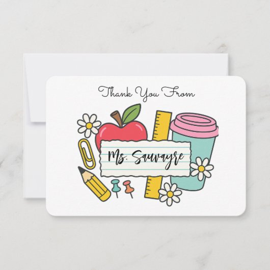 Thank You For Everything - Teaching Assistant サンキューカード (正面)