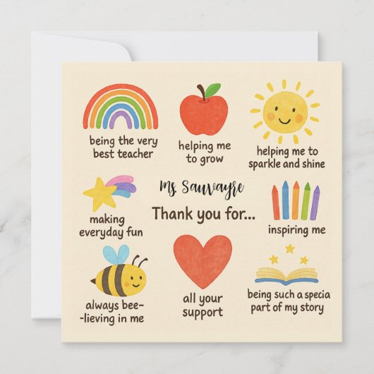 Thank You For Everything Teaching Assistant シーズンカード (正面)