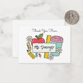 Thank You For Everything - Teaching Assistant ノートカード (正面/裏面インサイチュ)