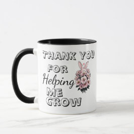Thank You for Helping Me Grow Floral Teacher mug マグカップ