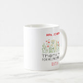 Thank You For Helping Me Grow Personalized Teacher コーヒーマグカップ (正面右)