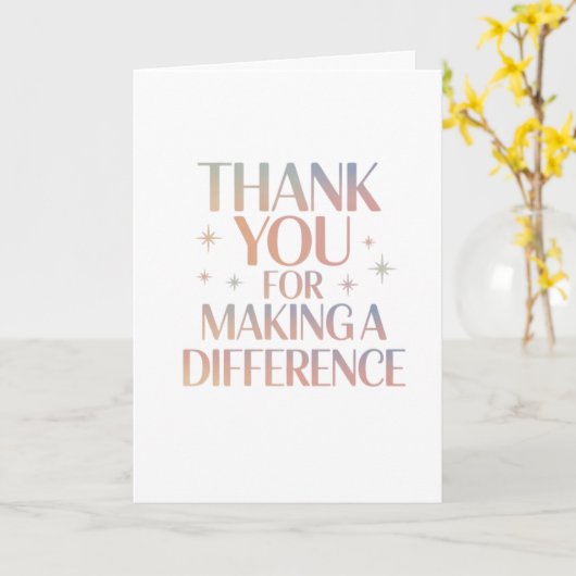 Thank You for Making a Difference カード (黄色い花)