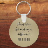 Thank you for Making a Difference キーホルダー (正面)