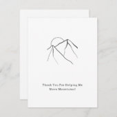 Thank You For Moving Mountains Quote Card ノートカード (正面/裏面)
