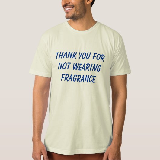 Thank you for not wearing fragrance (blue) tシャツ (正面)