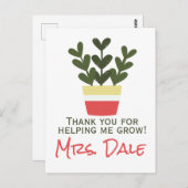 Thank You For Nurturing My Growth | Teacher ポストカード (正面/裏面)