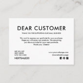 Thank you for order  ノートカード (裏面)