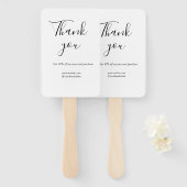 Thank you for order discount code website social b ハンドファン (正面&裏面)