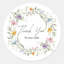 Thank You For Order Round Sticker ラウンドシール