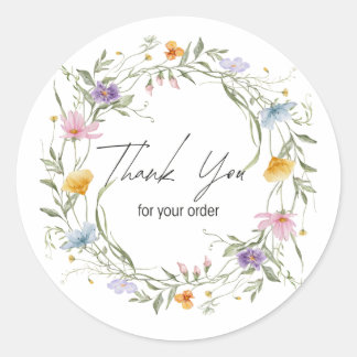 Thank You For Order Round Sticker ラウンドシール