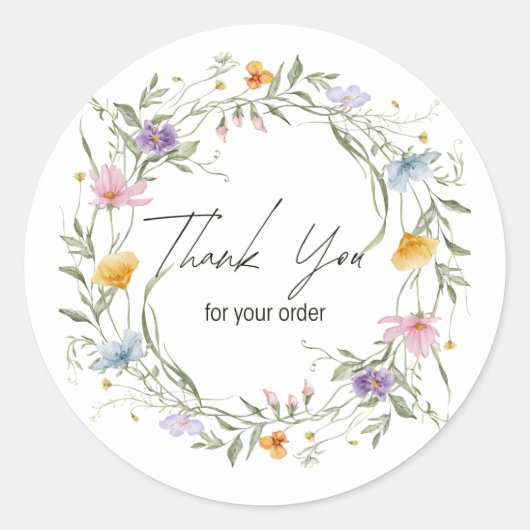 Thank You For Order Round Sticker ラウンドシール (正面)