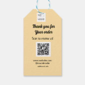 Thank you for order scan Review us business logo ギフトタグ (裏面)
