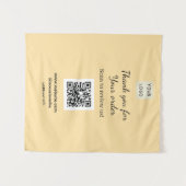 Thank you for order scan Review us business logo タペストリー (正面(横))