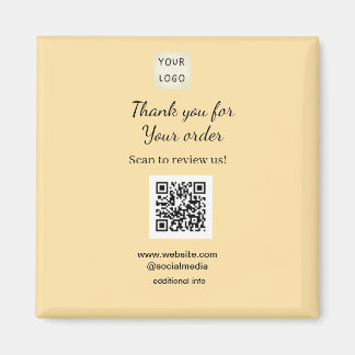 Thank you for order scan Review us business logo マグネット