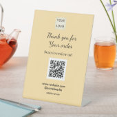 Thank you for order scan Review us business logo 台座サイン (インサイチュ)