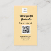 Thank you for order scan Review us business logo 名刺 (裏面)