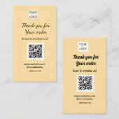 Thank you for order scan Review us business logo 名刺 (正面/裏面)
