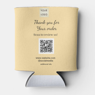 Thank you for order scan Review us business logo 缶クーラー
