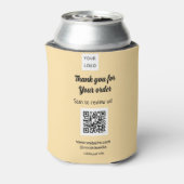 Thank you for order scan Review us business logo 缶クーラー (缶裏面)