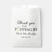 Thank You For Popping By Diamond Ring Wedding フェイバーバッグ (正面)