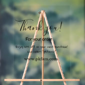 Thank you for purchase pink family business detail アクリルサイン (ニュートラル)