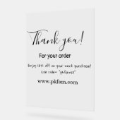 Thank you for purchase pink family business detail アクリルサイン (傾斜)