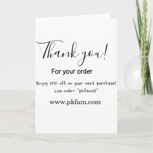 Thank you for purchase pink family business detail カード (正面)