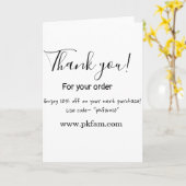 Thank you for purchase pink family business detail カード (黄色い花)