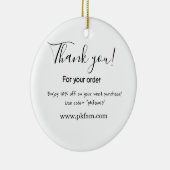 Thank you for purchase pink family business detail セラミックオーナメント (右)