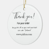 Thank you for purchase pink family business detail セラミックオーナメント (左)