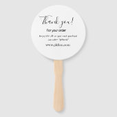 Thank you for purchase pink family business detail ハンドファン (裏面)