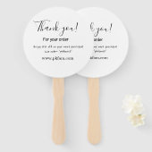 Thank you for purchase pink family business detail ハンドファン (正面&裏面)