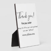 Thank you for purchase pink family business detail フォトプラーク (側面)