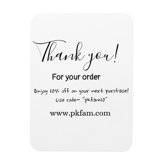 Thank you for purchase pink family business detail マグネット (縦)