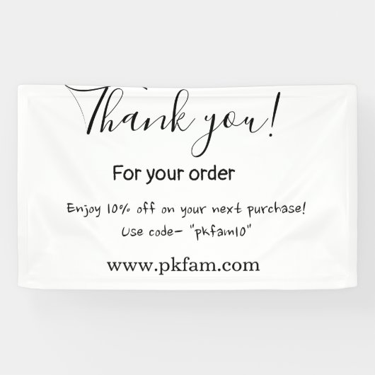 Thank you for purchase pink family business detail 横断幕 (横)