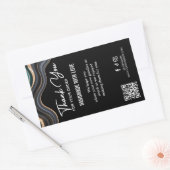 Thank You For Purchase Stone Marble Agate Label 長方形シール (封筒)