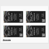 Thank You For Purchase Stone Marble Agate Label 長方形シール (シート)