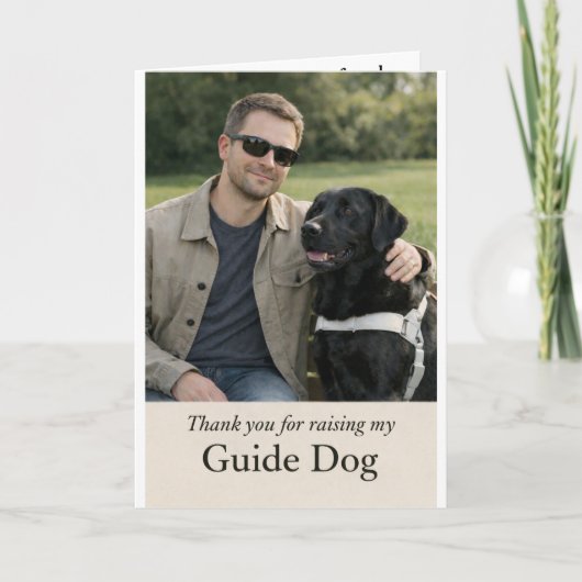 Thank You for Raising my Guide Dog カード (正面)