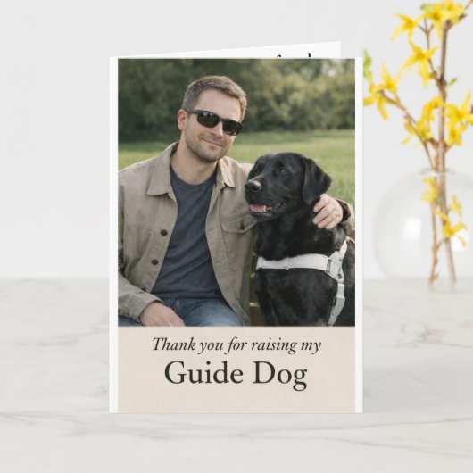 Thank You for Raising my Guide Dog カード (黄色い花)