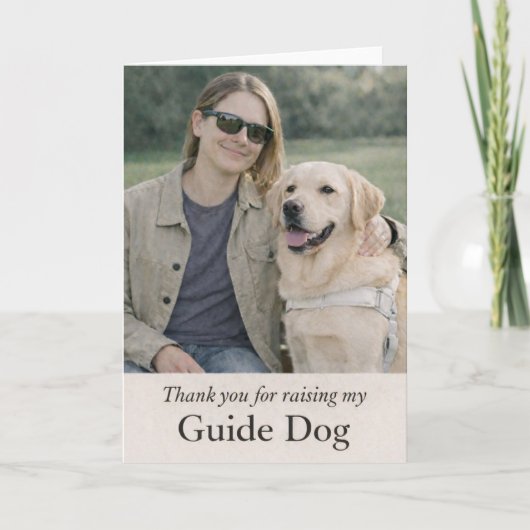 Thank You for Raising My Guide Dog – Puppy Raiser  カード (正面)