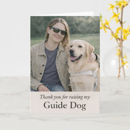 Thank You for Raising My Guide Dog – Puppy Raiser  カード (黄色い花)