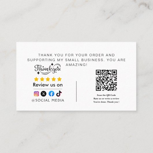 Thank You For Shopping 名刺 (裏面)