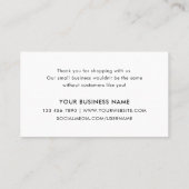 Thank You For Shopping Custom Logo Black 名刺 (裏面)