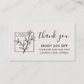 Thank You For Shopping Custom Logo Off-White 名刺 (正面)