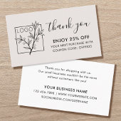 Thank You For Shopping Custom Logo Off-White 名刺