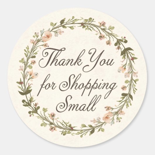 Thank You for Shopping Small Round Sticker  ラウンドシール (正面)